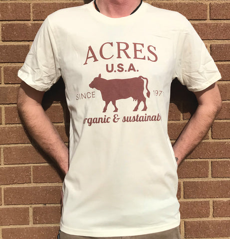 Acres USA cow men's t-shirt