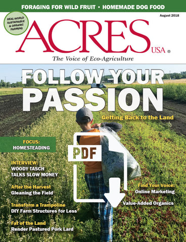 Acres U.S.A. Magazine August 2018 Front Cover