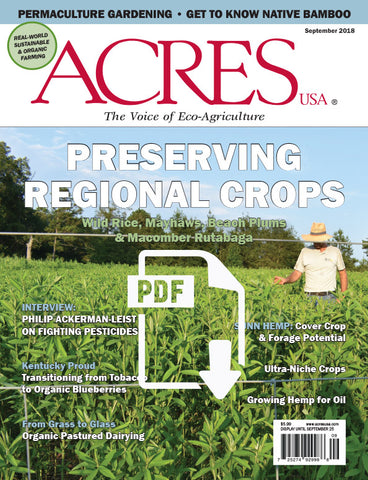 Acres U.S.A. Magazine September 2018 Front Cover