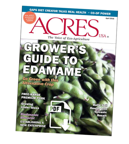 Acres U.S.A. Magazine April 2016 Front Cover