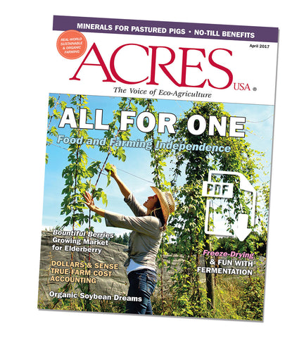 Acres U.S.A. Magazine April 2017 Front Cover