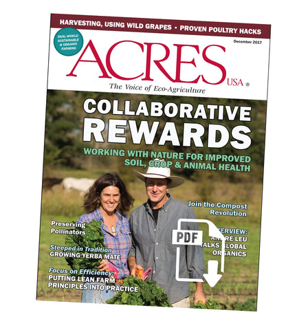 Acres U.S.A. Magazine December 2017 Front Cover