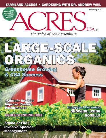 Acres U.S.A. Magazine February 2017 Front Cover