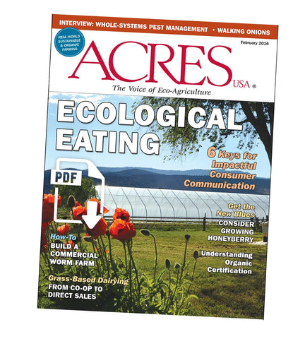 Acres U.S.A. Magazine February 2016 front cover