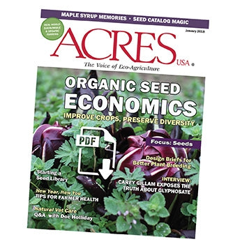 Acres U.S.A. Magazine January 2018 Front Cover