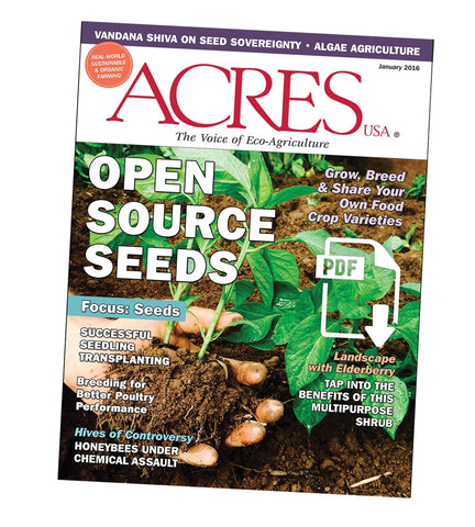 Acres U.S.A. Magazine January 2016 Front Cover