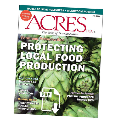 Acres U.S.A. Magazine July 2016 Front Cover