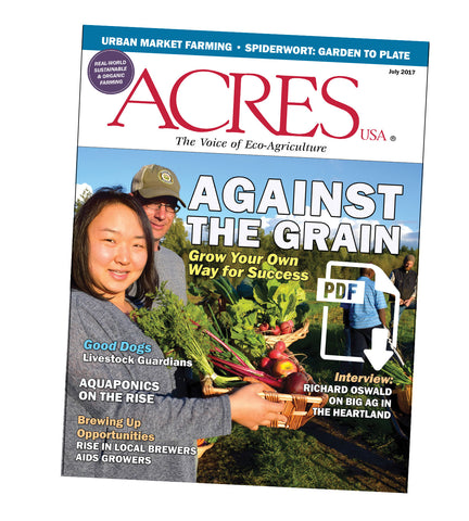 Acres U.S.A. Magazine July 2017 Front Cover