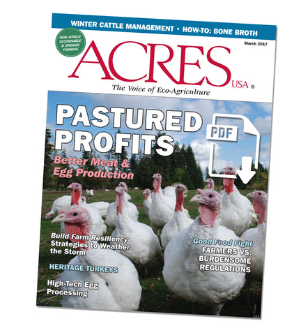 Acres U.S.A. Magazine March 2017 Front Cover