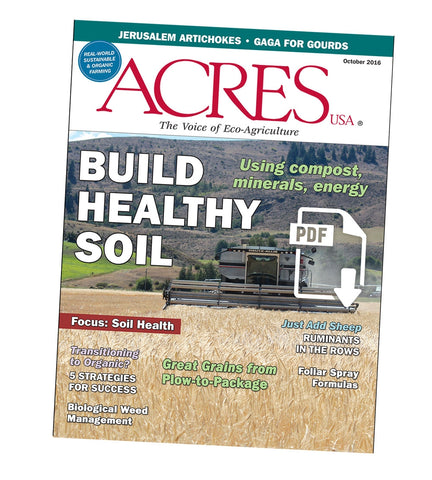 Acres U.S.A. Magazine October 2016 Front Cover